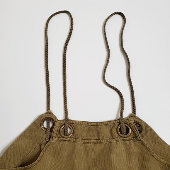 Hei Hei Anthropologie Recreation Utility Overalls XS Olive Green Wide Leg Pocket - Picture 6 of 16